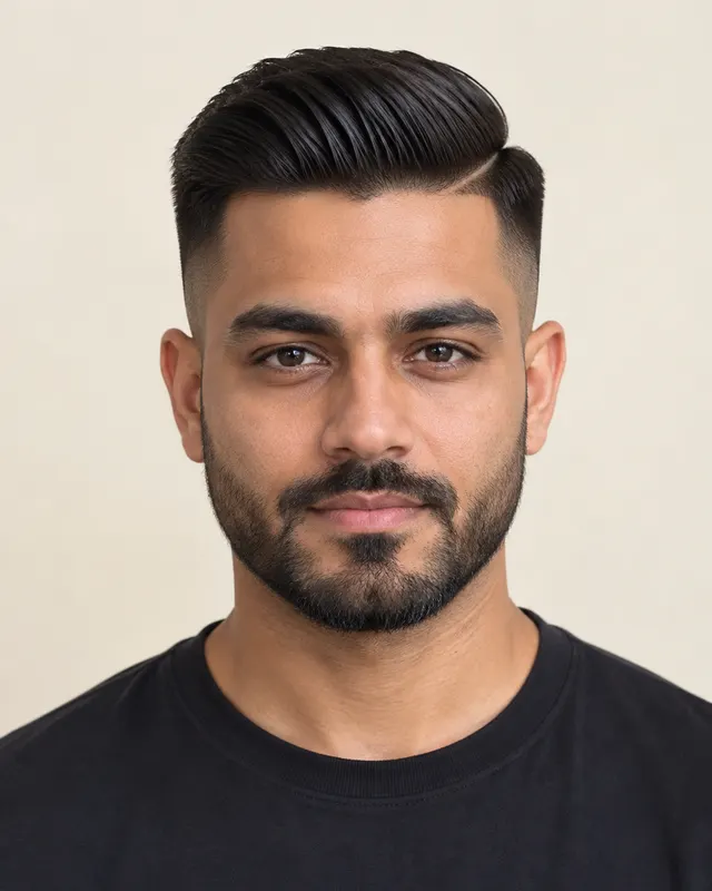 Comb over with fade