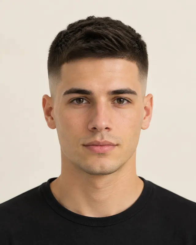 Taper fade with short top